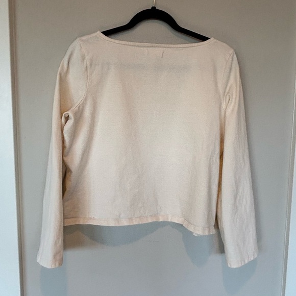 Madewell Off-White 'Queens' Long Sleeve Top Thick and Cream - Picture 2 of 4
